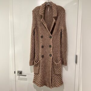 Free People Boho Chunky Duster Sweater